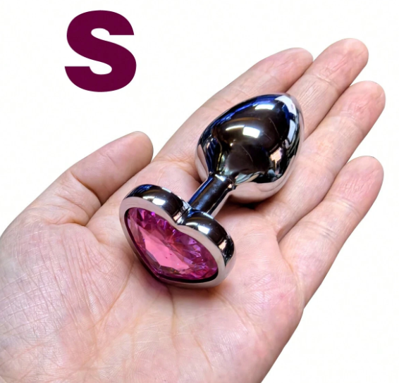Plug Anal Metálico con Joya – Corazón S