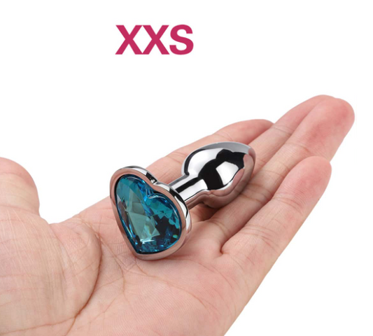 Plug Anal Metálico con Joya – Corazón XXS