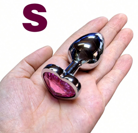Plug Anal Metálico con Joya – Corazón S
