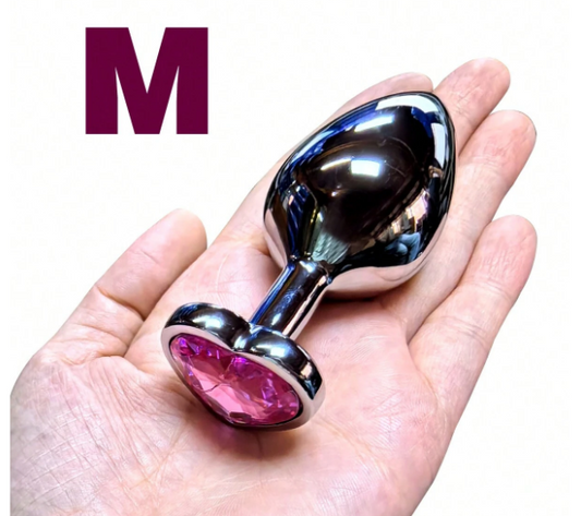 Plug Anal Metálico con Joya – Corazón M