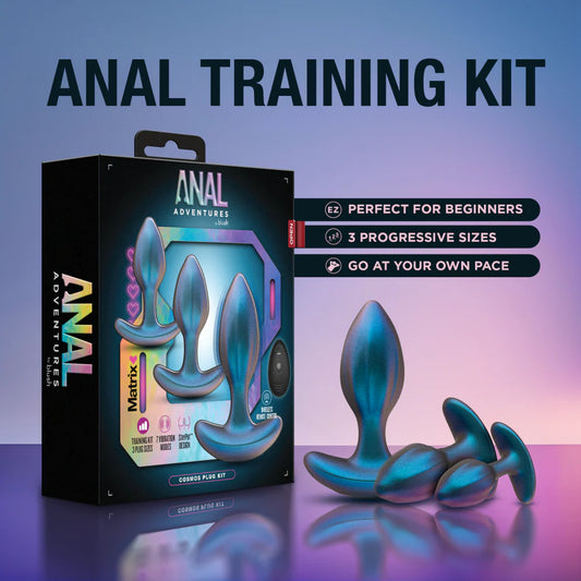 Kit Anal Adventures Cosmos – 3 Plugs con Control Remoto